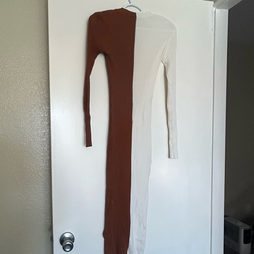 Bodycon Long Ribbed Dress - Picture 3 of 8